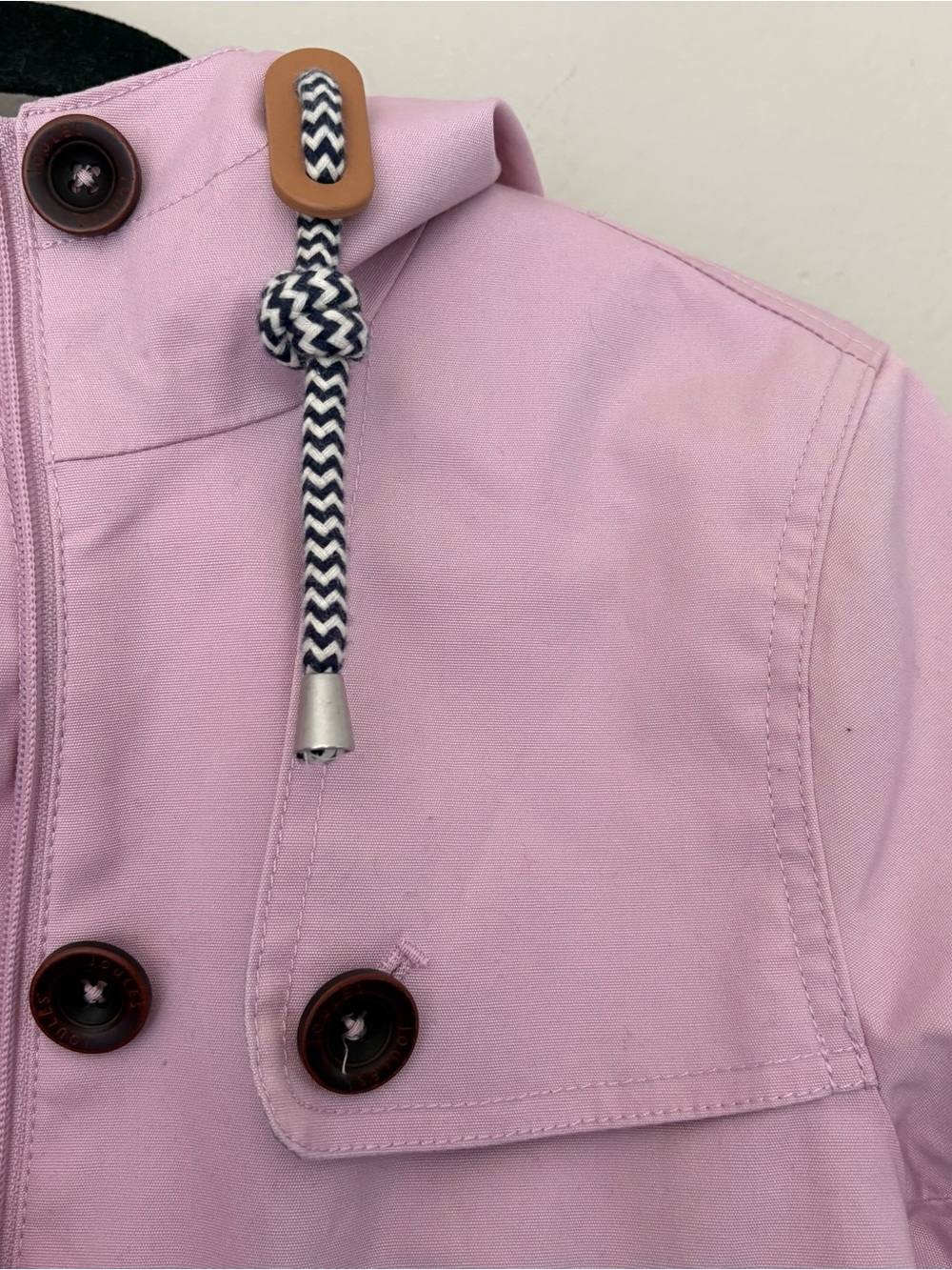 Joules Coast Waterproof Rain Jacket Hooded Floral Lined Lilac Pink: US 4 - Picture 5 of 12